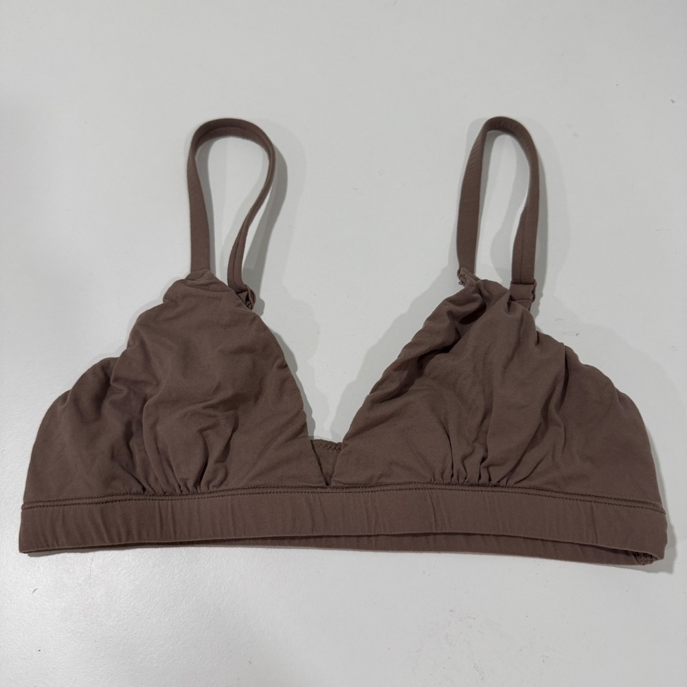 Skims Fits Everybody Triangle Bralette Cocoa Brown Size Adjustable Straps small